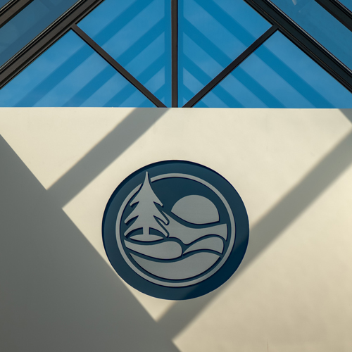 Lake Michigan waves crashing on the beach on a nearly cloudless day.