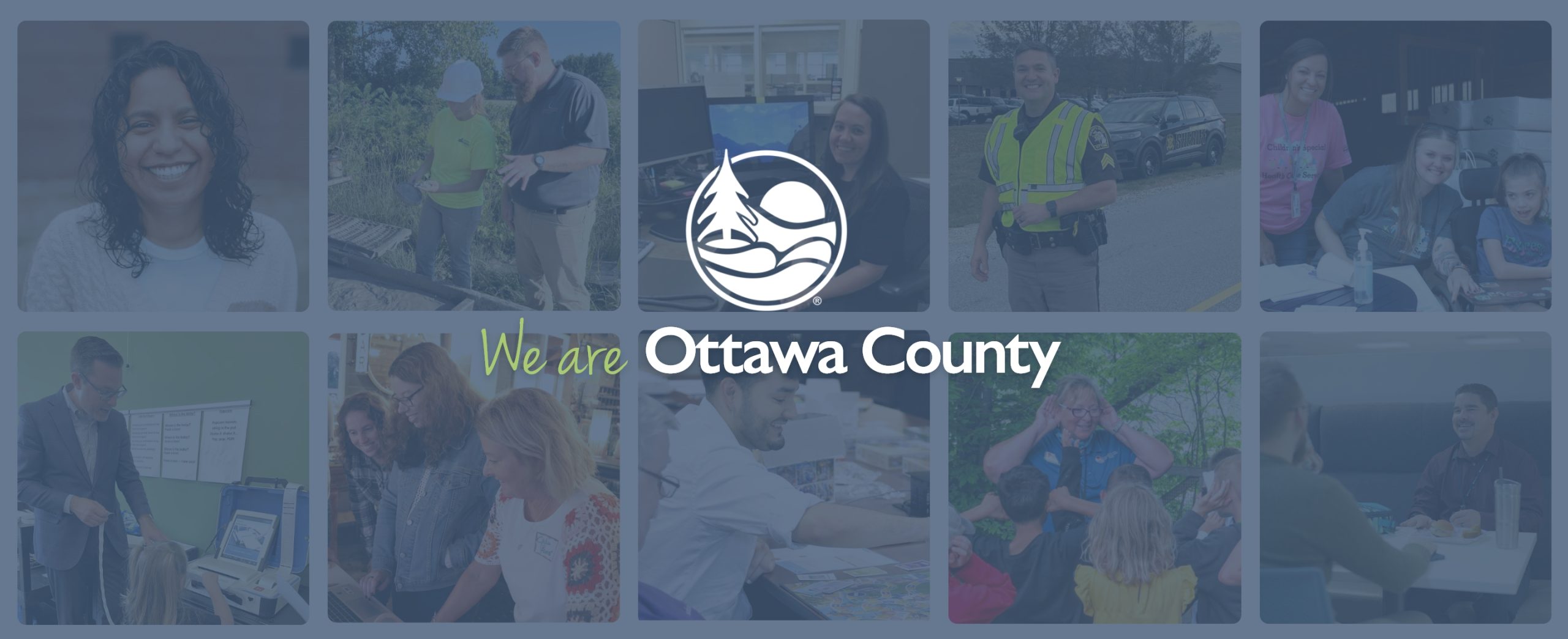 We are Ottawa County collage showing various staff