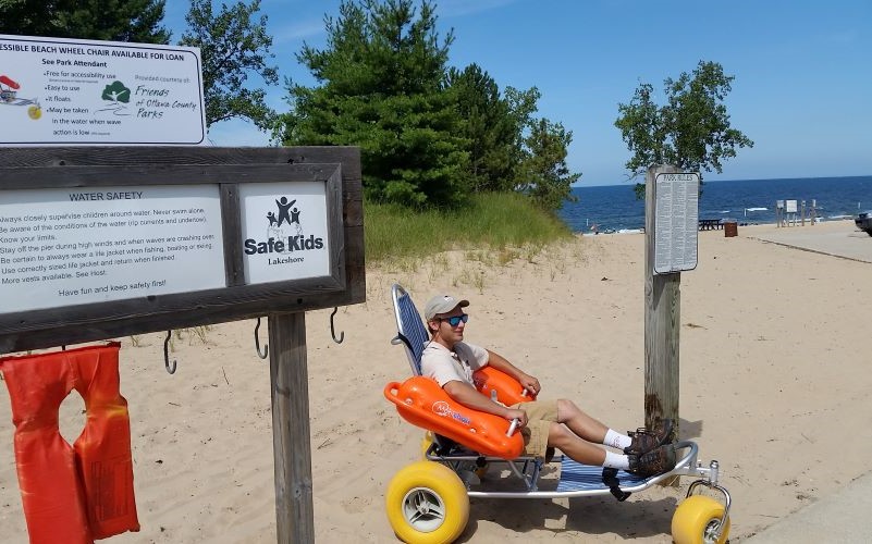 Mobi Chair at the Beach